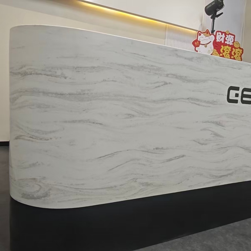 solid surface reception desk