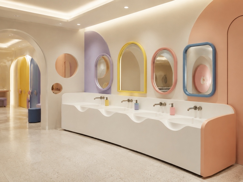 washing basin and counter